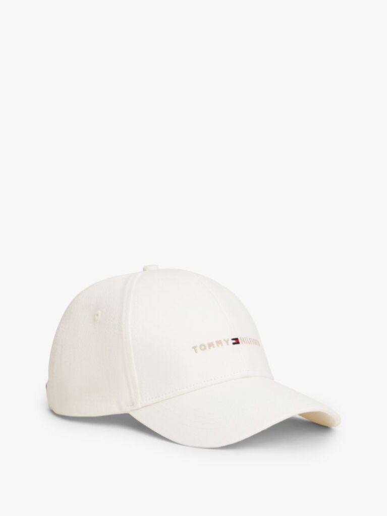 White Logo Embroidery Baseball Cap  Men