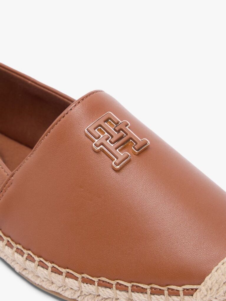 Brown TH Monogram Leather Espadrilles  Women