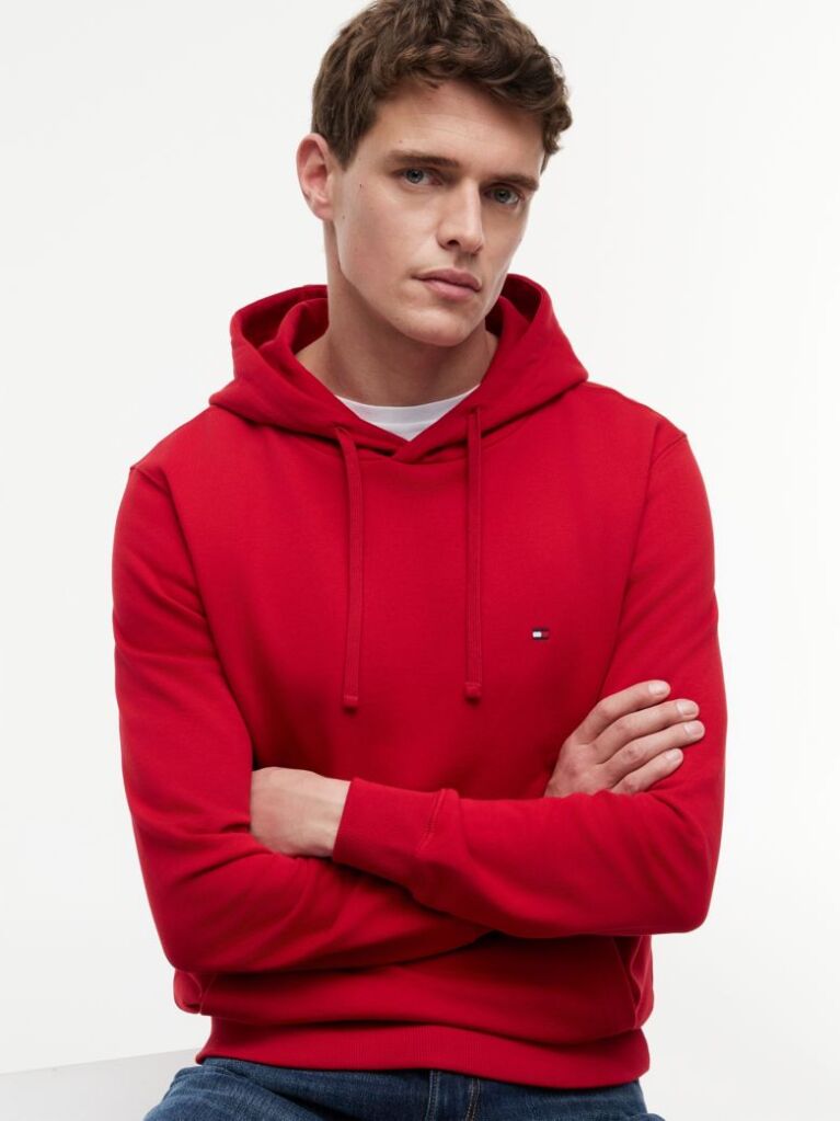 Red Flag Embroidery Terry Hoody  Men
