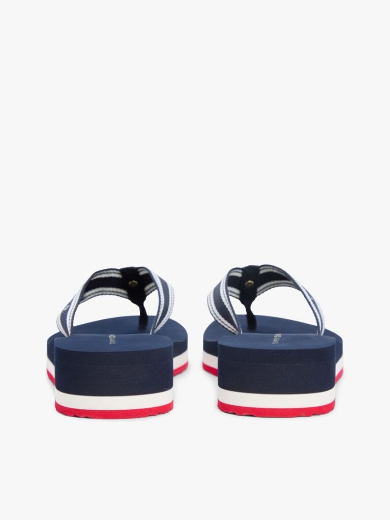 Multi Webbing Strap Signature Wedge Flip-Flops  Women