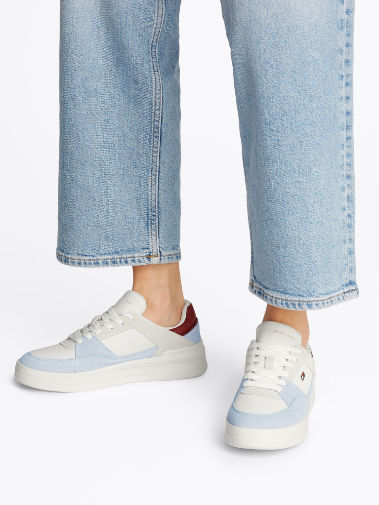 Multi Mixed Texture Basketball Trainers  Women