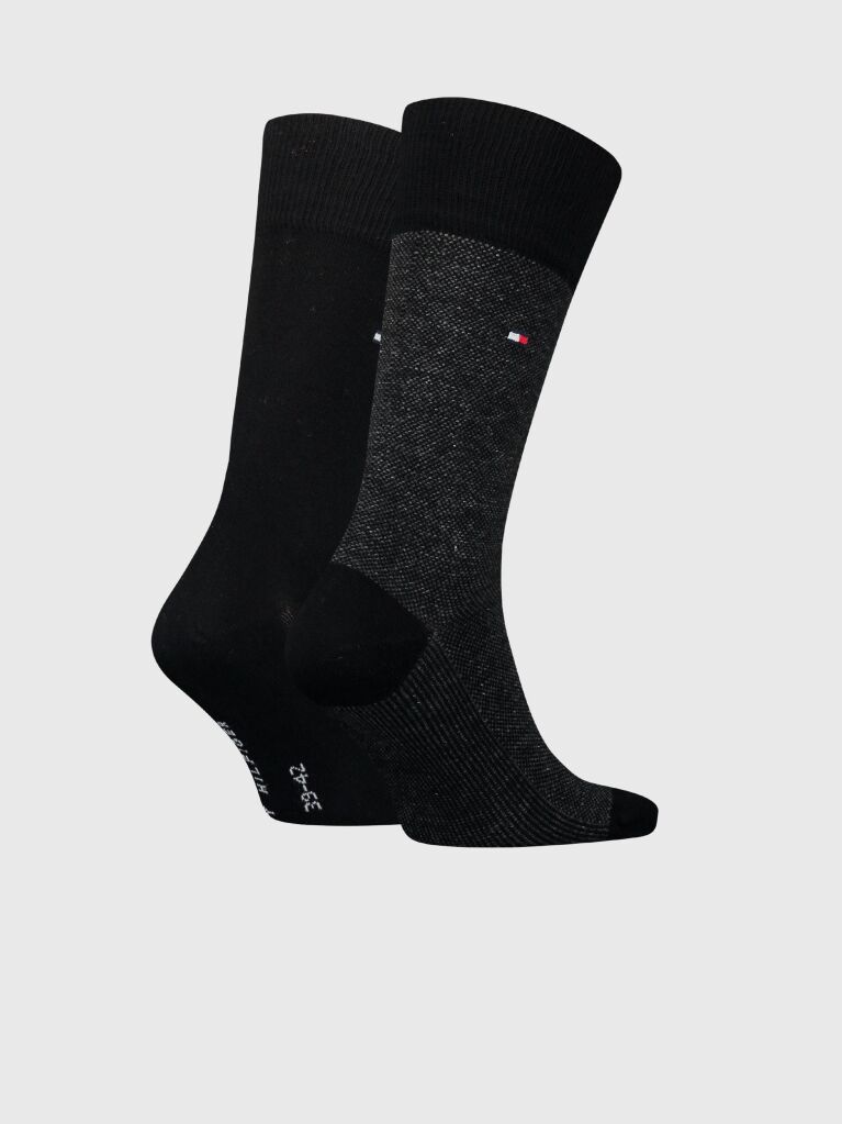 Black Tommy Hilfiger Men'S Classic Socks 2 Pack  Men