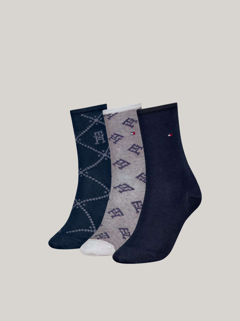 Multi Tommy Hilfiger Women's Classic Socks 3 pack Gift Box  Women