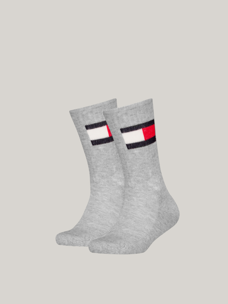 Grey Tommy Hilfiger Socks 2 Pack  Kids Unisex