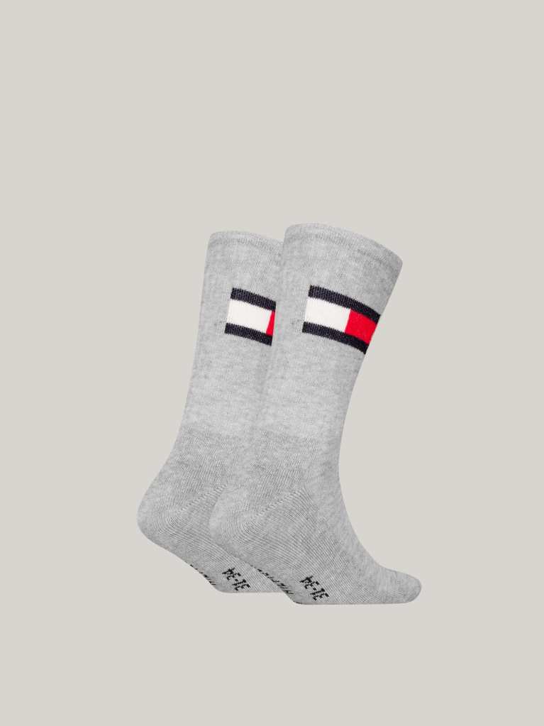 Grey Tommy Hilfiger Socks 2 Pack  Kids Unisex