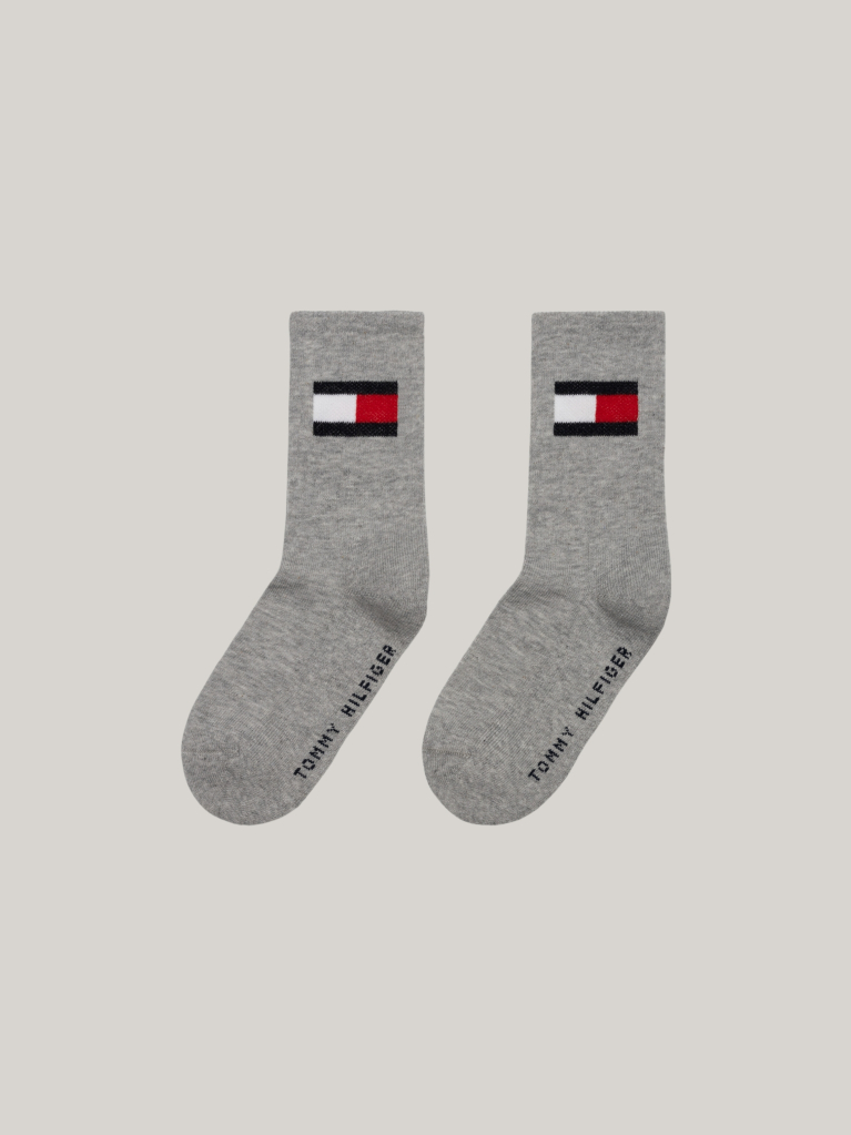 Grey Tommy Hilfiger Socks 2 Pack  Kids Unisex
