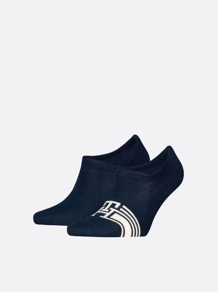 Blue Tommy Hilfiger Men's Invisible Footie Socks - 2 Pack  Men