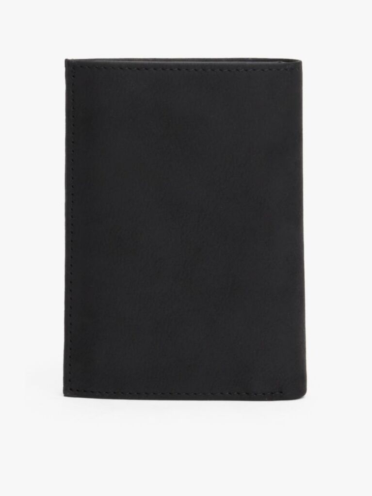 Black Portrait Trifold Wallet  Men