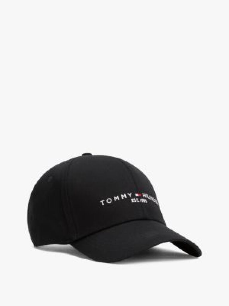 Black Th Established Organic Cotton Baseball Cap  Men