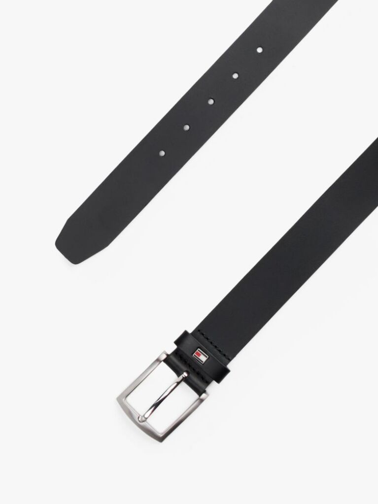 Black Denton Leather Belt  Men