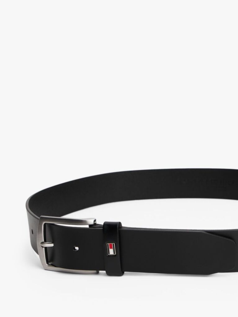 Black Denton Leather Belt  Men
