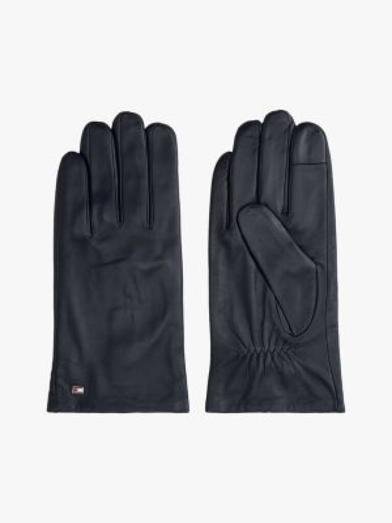 Blue Essential Enamel Flag Leather Gloves  Men