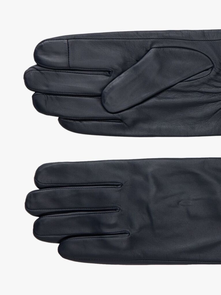 Blue Essential Enamel Flag Leather Gloves  Men