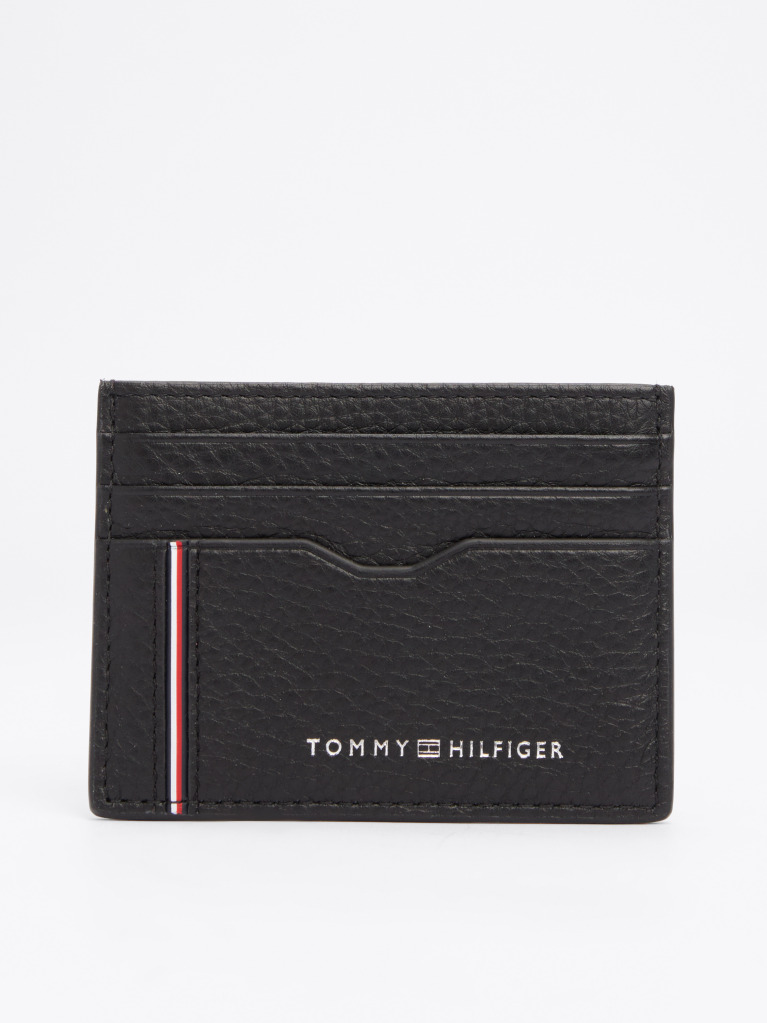 Black TH Business Corporate Leather Card Holder  Men