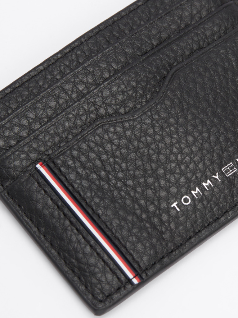 Black TH Business Corporate Leather Card Holder  Men