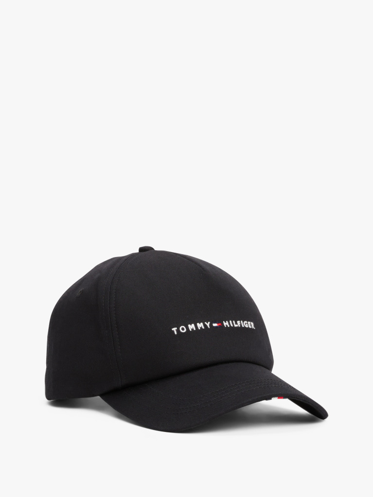 Black Six-Panel Baseball Cap  Men