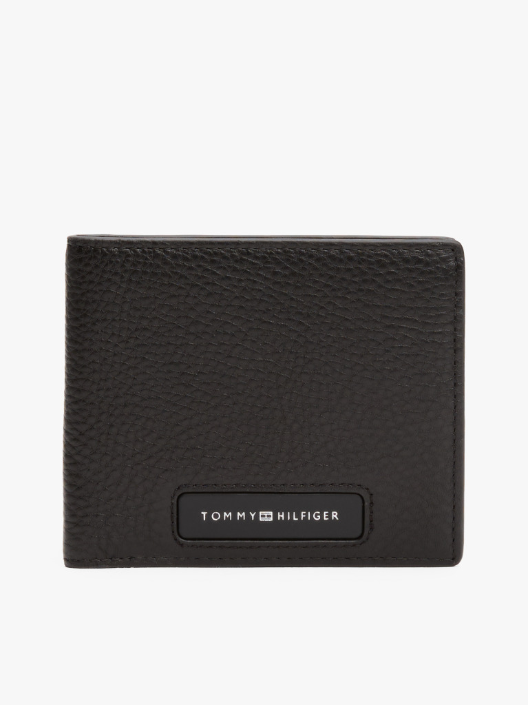 Black Corporate Leather Bifold Wallet  Men
