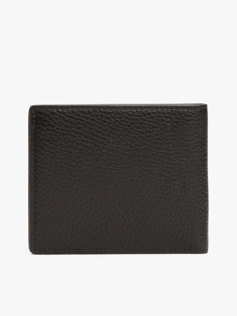 Black Corporate Leather Bifold Wallet  Men