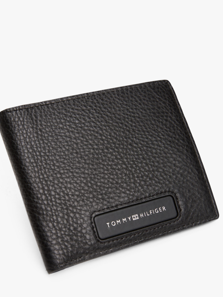 Black Corporate Leather Bifold Wallet  Men