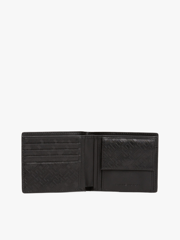 Black Corporate Leather Bifold Wallet  Men