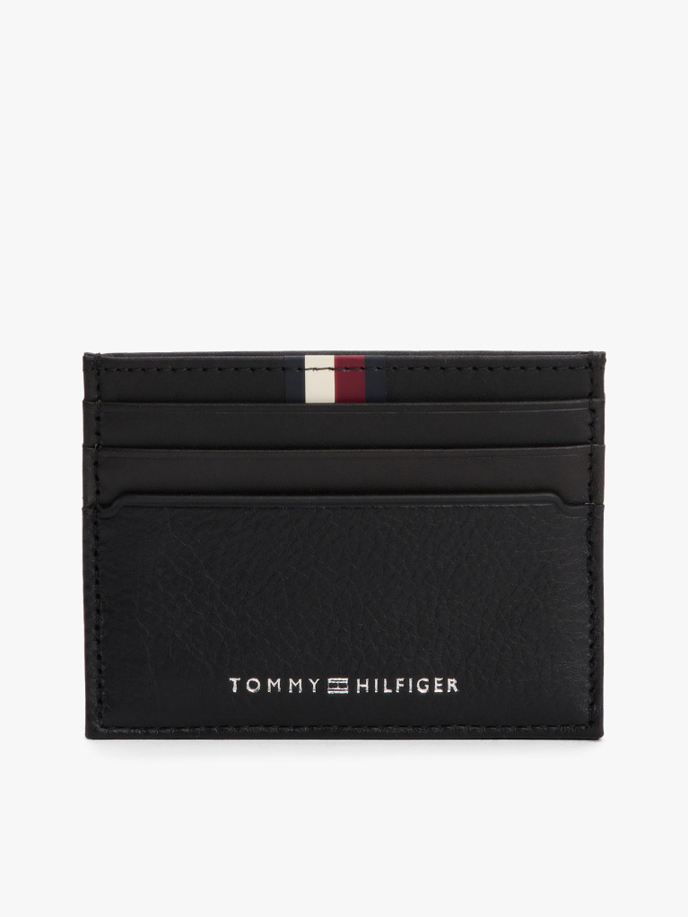 Black TH Business Leather Card Holder  Men