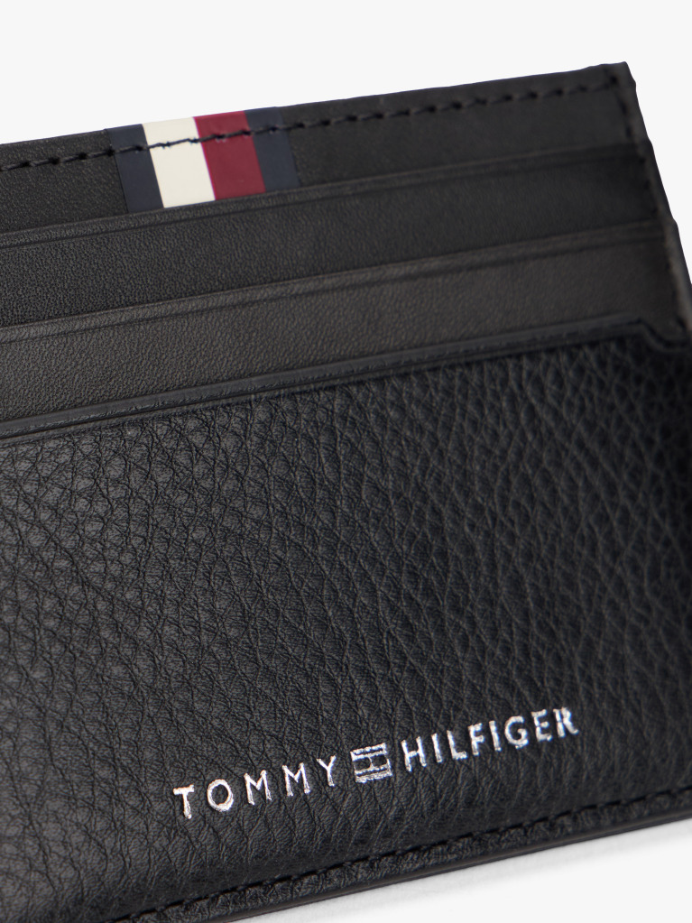 Black TH Business Leather Card Holder  Men