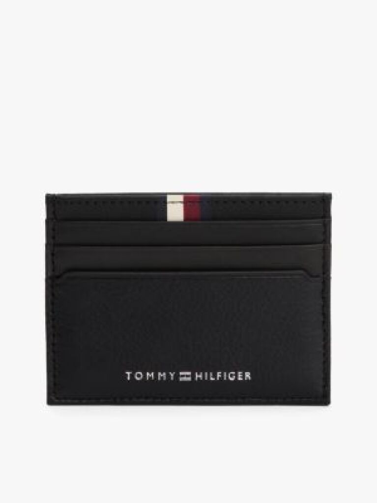 Black TH Business Leather Card Holder  Men