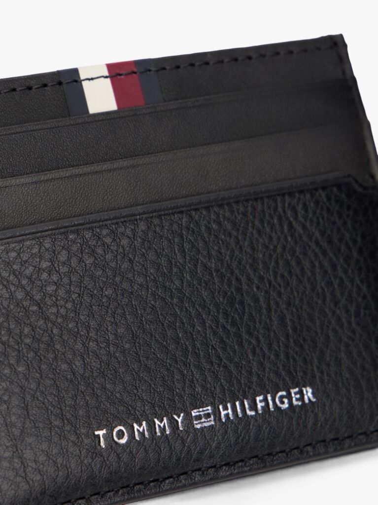 Black TH Business Leather Card Holder  Men