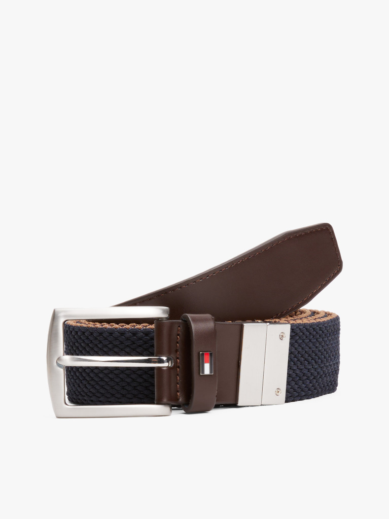 Brown Reversible Woven Belt  Men