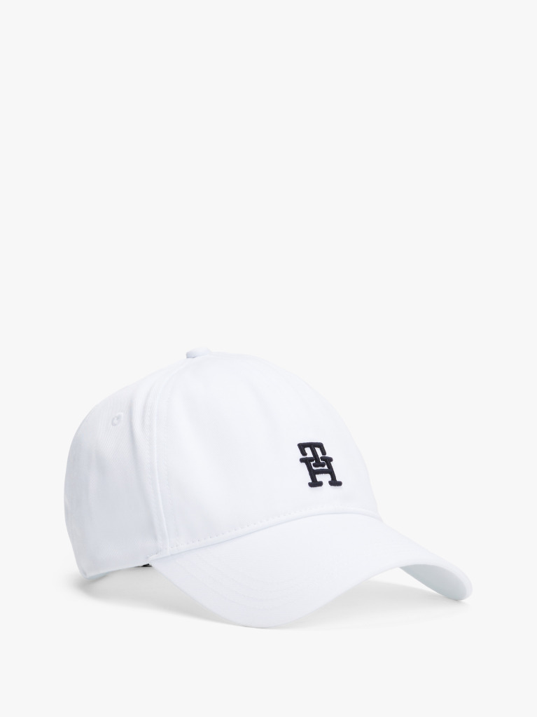 White Contrast TH Monogram Baseball Cap  Men