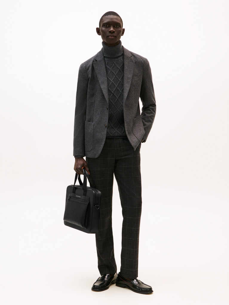 Black TH Monogram Laptop Bag  Men