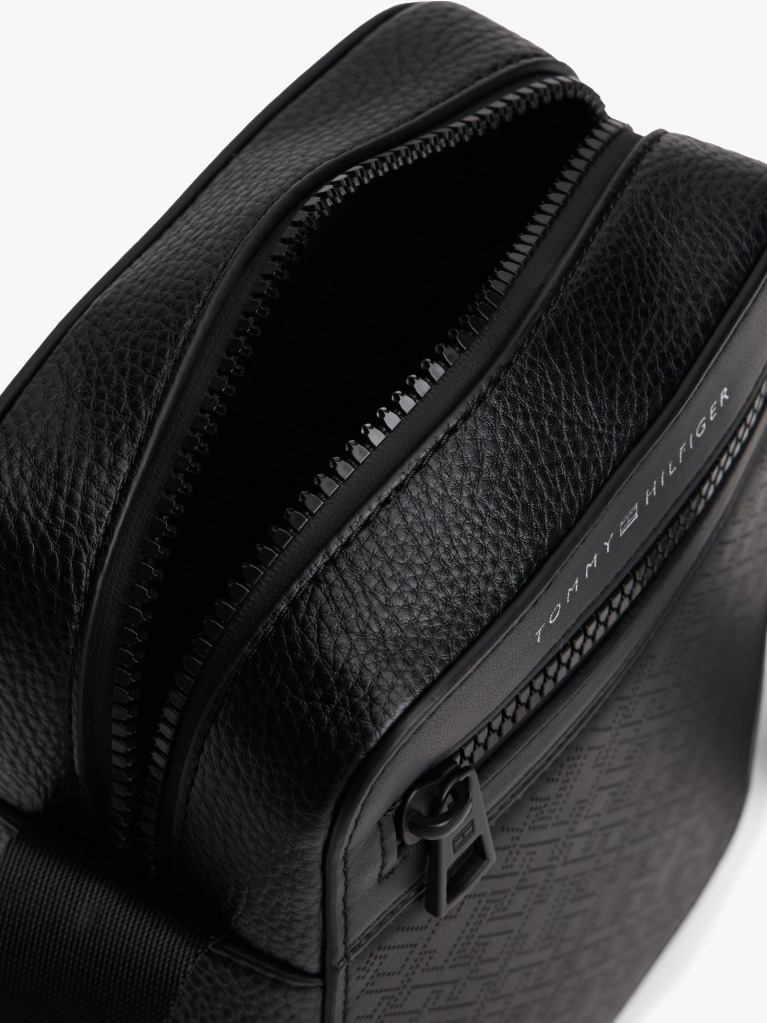 Black TH Monogram Crossbody Reporter Bag  Men