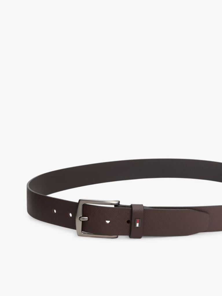 Brown Denton Adjustable Textured Leather Belt  Men