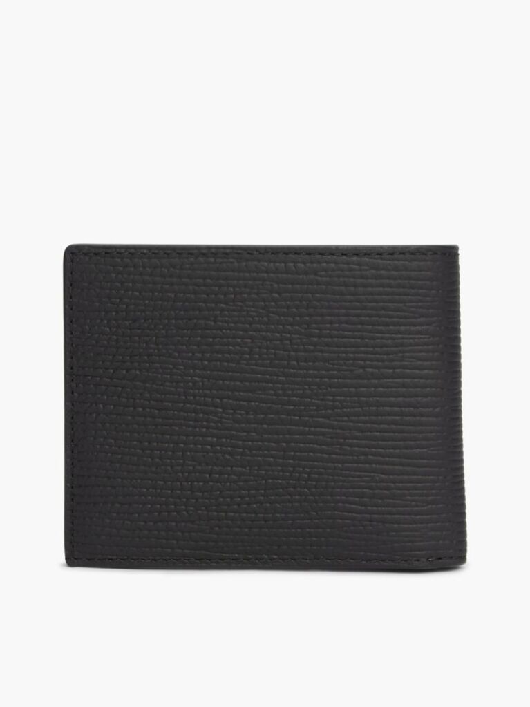 Black TH Business Leather Bifold Credit Card Wallet  Men