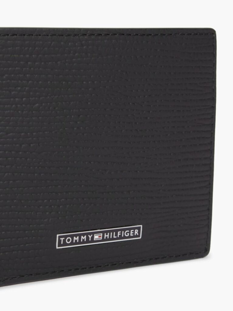 Black TH Business Leather Bifold Credit Card Wallet  Men