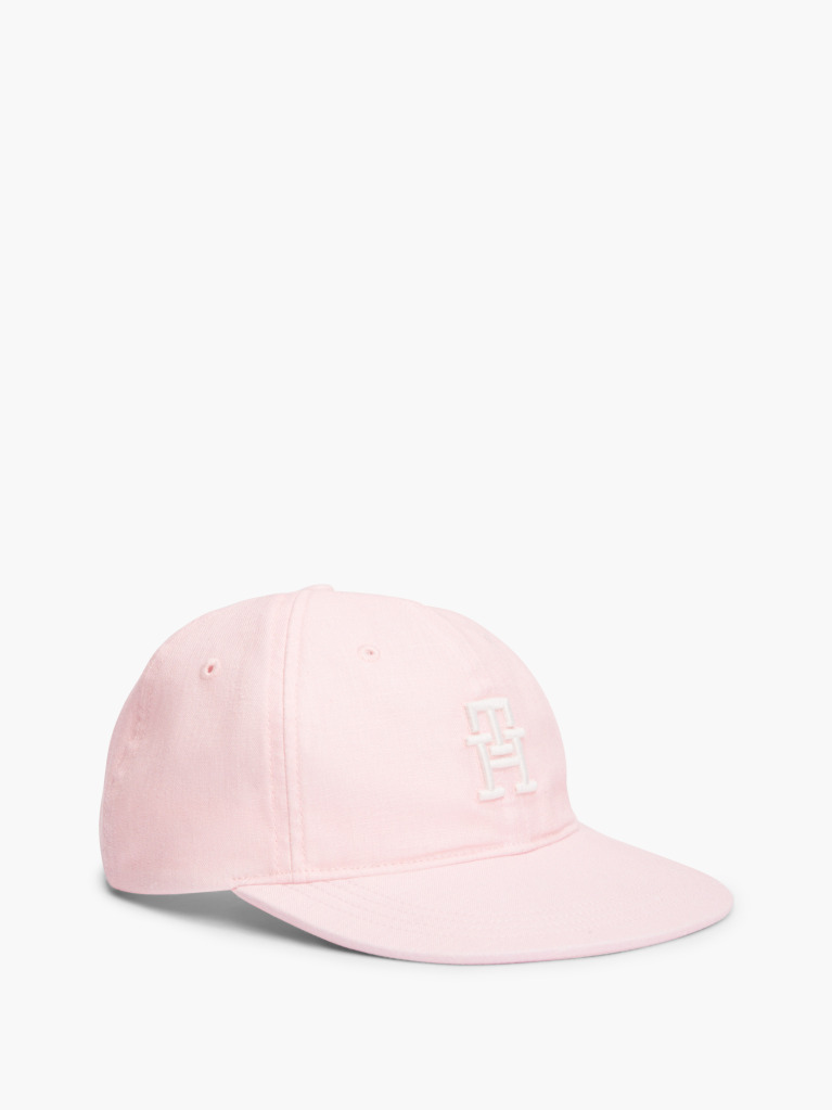 Pink Kids' TH Monogram Linen Baseball Cap  Kids Unisex