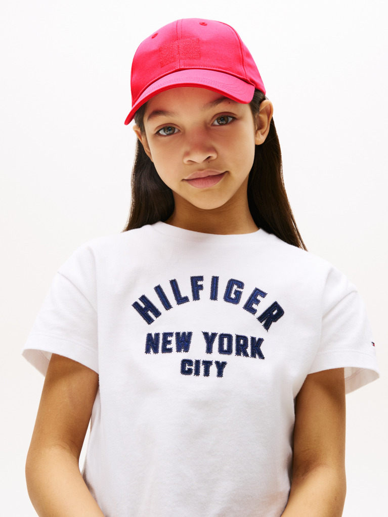 Pink Tonal Flag Emboidery Cap  Kids Unisex