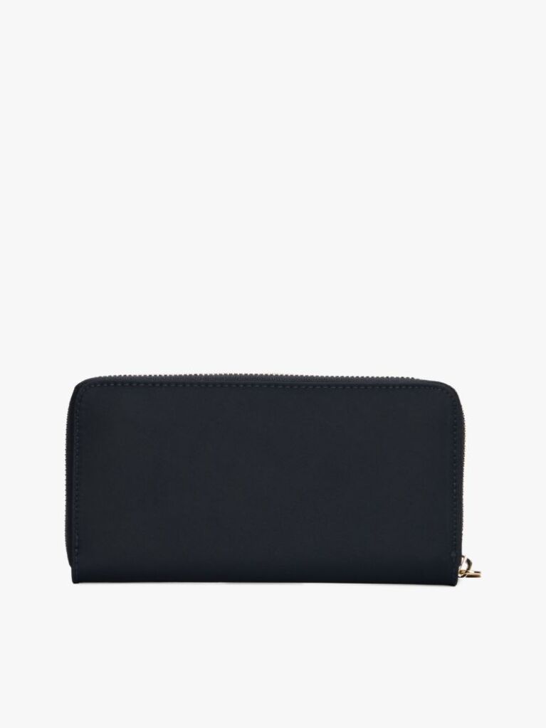 Blue Large Textured Monogram Wallet  Women