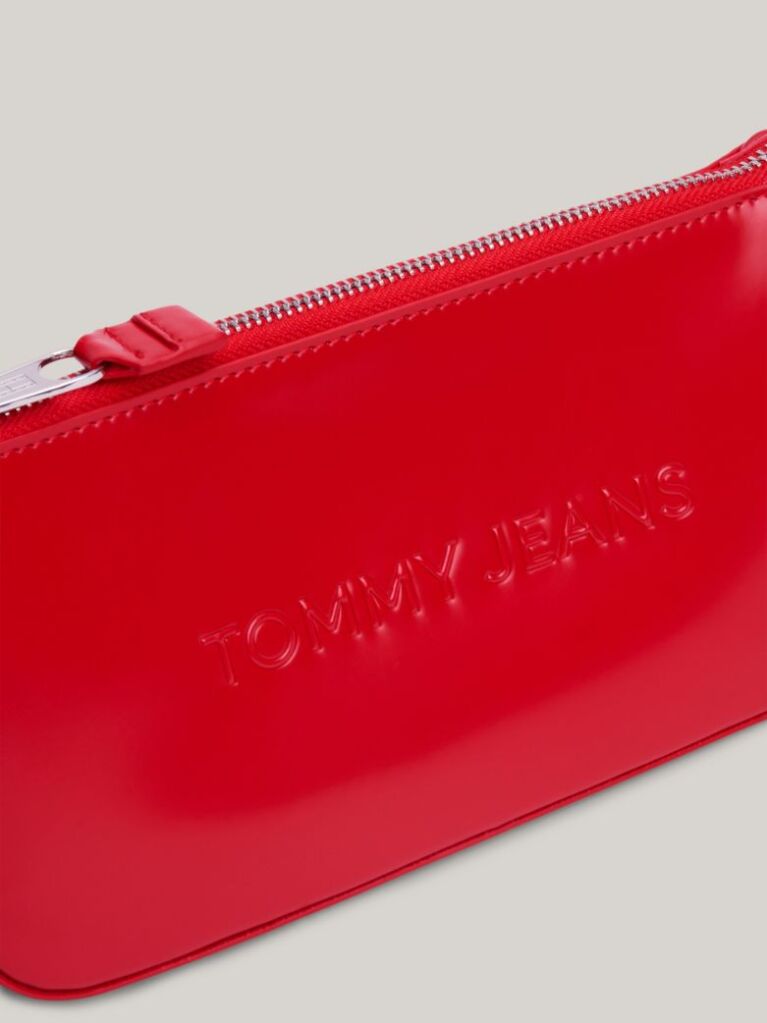 Red Essential Embossed Logo Shoulder Bag  Women