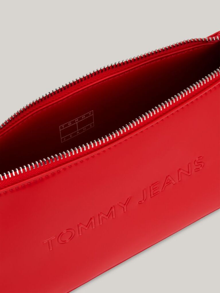 Red Essential Embossed Logo Shoulder Bag  Women