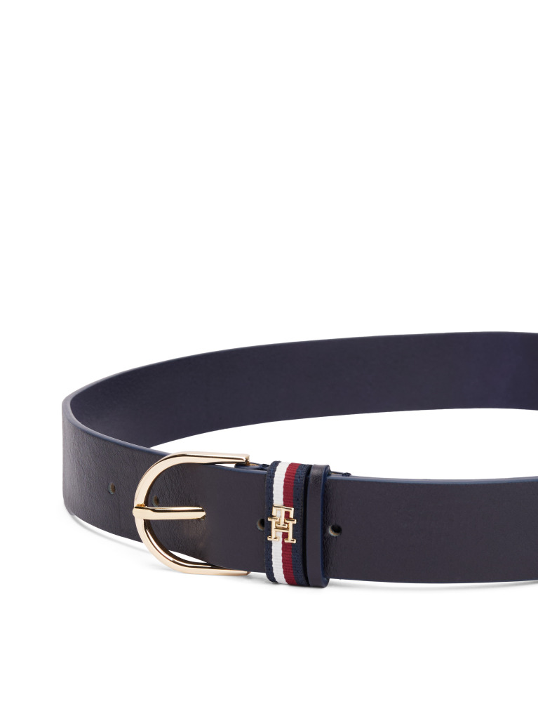 Blue Essential Signature Tape Leather Belt  Women