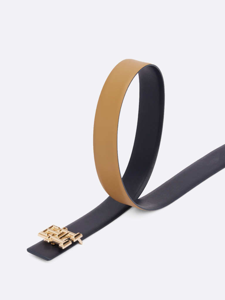 Multi TH Monogram Reversible Leather Belt  Women