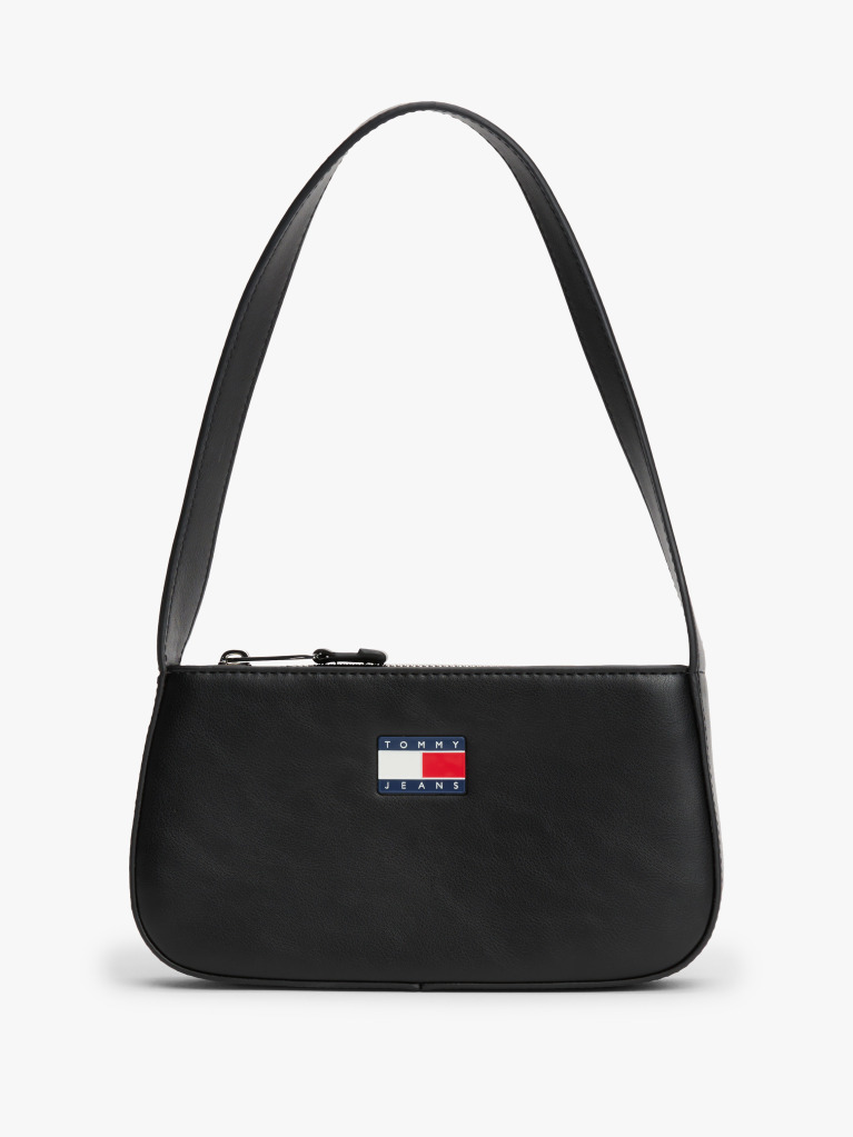 Black Essential Smooth Shoulder Bag  Women