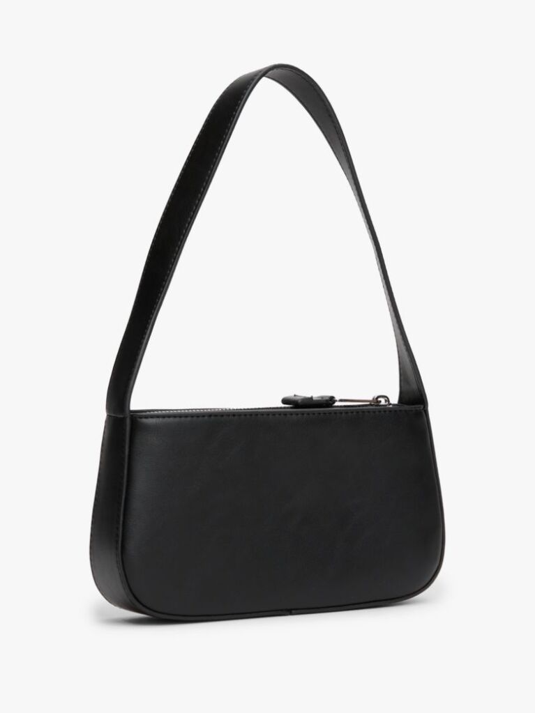 Black Essential Smooth Shoulder Bag  Women