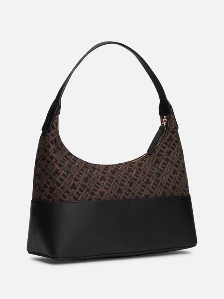 Black TH Monogram Jacquard Shoulder Bag  Women