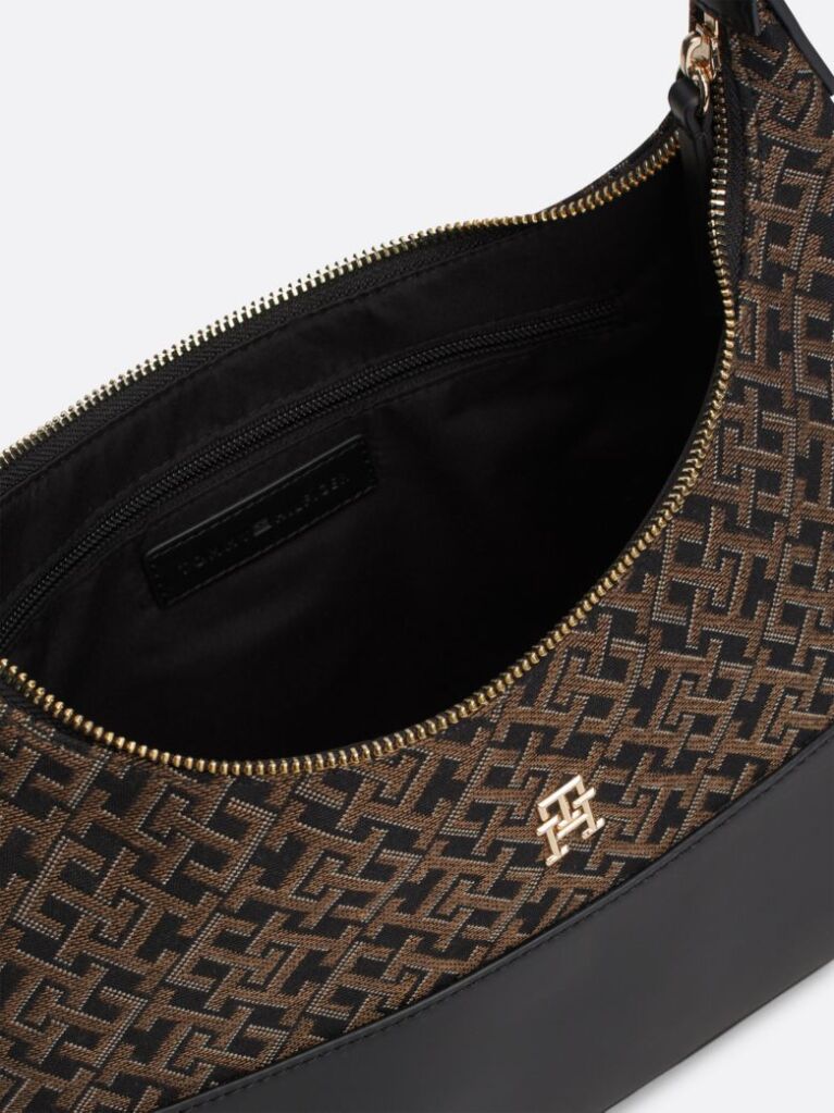 Black TH Monogram Jacquard Shoulder Bag  Women