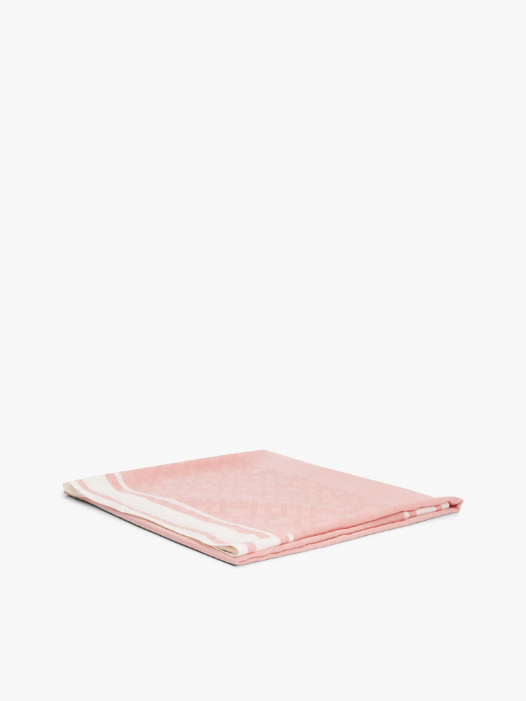 Pink Chic Silk Blend Square Scarf  Women
