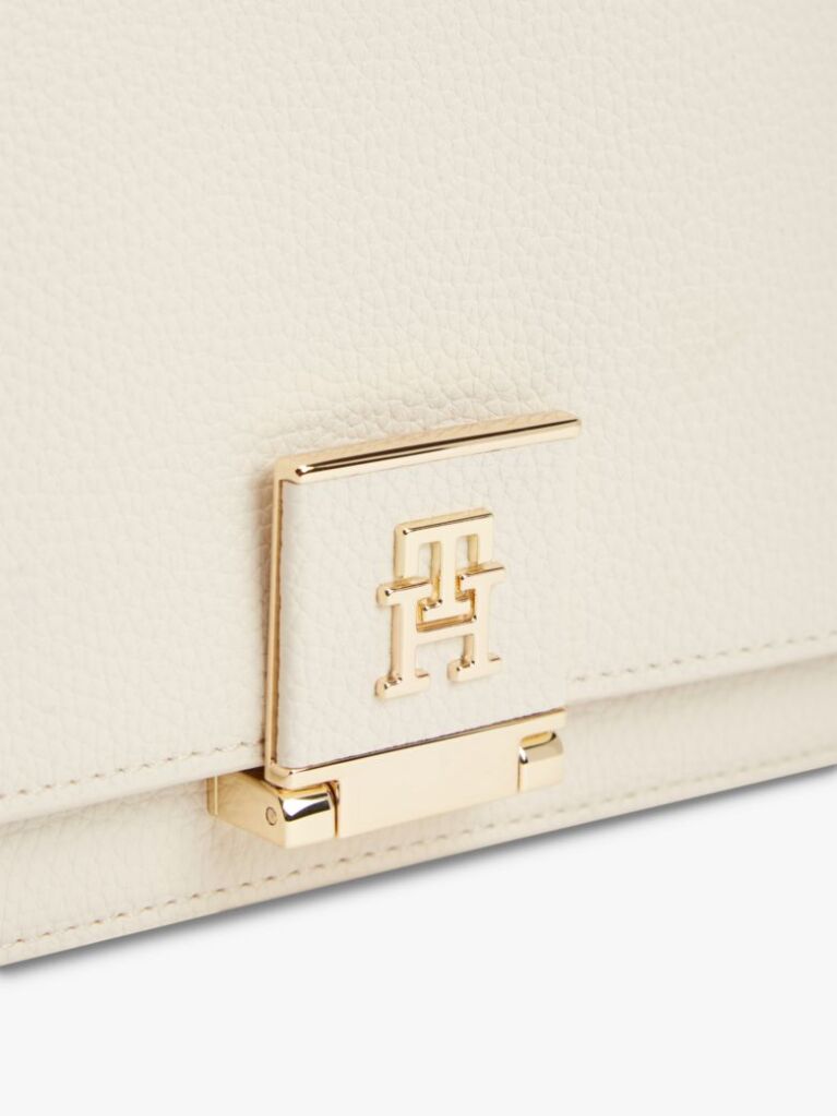 Beige TH Monogram Flap Closure Crossbody Bag  Women