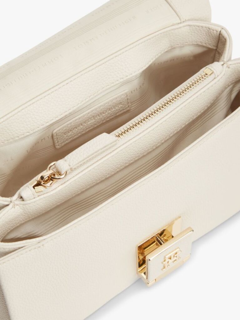 Beige TH Monogram Flap Closure Crossbody Bag  Women