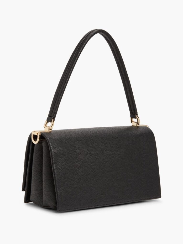 Black TH Monogram Flap Closure Crossbody Bag  Women